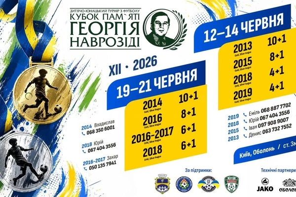 🏆 XII Всеукраїнський турнір «Кубок пам’яті Георгія Наврозіді» — 2026